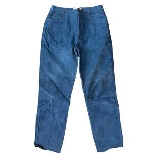 Bagatelle Blue Suede Leather Pants Fully Lined 90s Western size 10